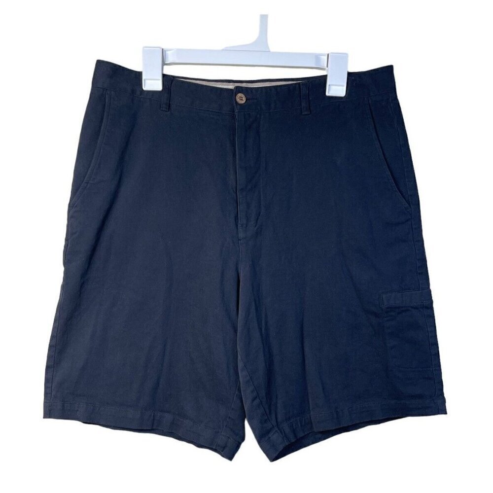 Havana Jacks Cafe Men's Shorts Black Flat Front Tropical Breezewear Size 36